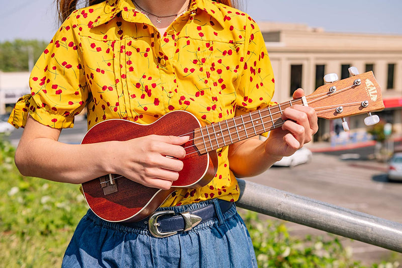 Kala KA-S Satin Mahogany Soprano Ukulele with White Binding