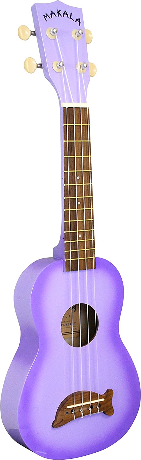Kala Makala Dolphin Soprano Ukulele with Bag - Purple Burst