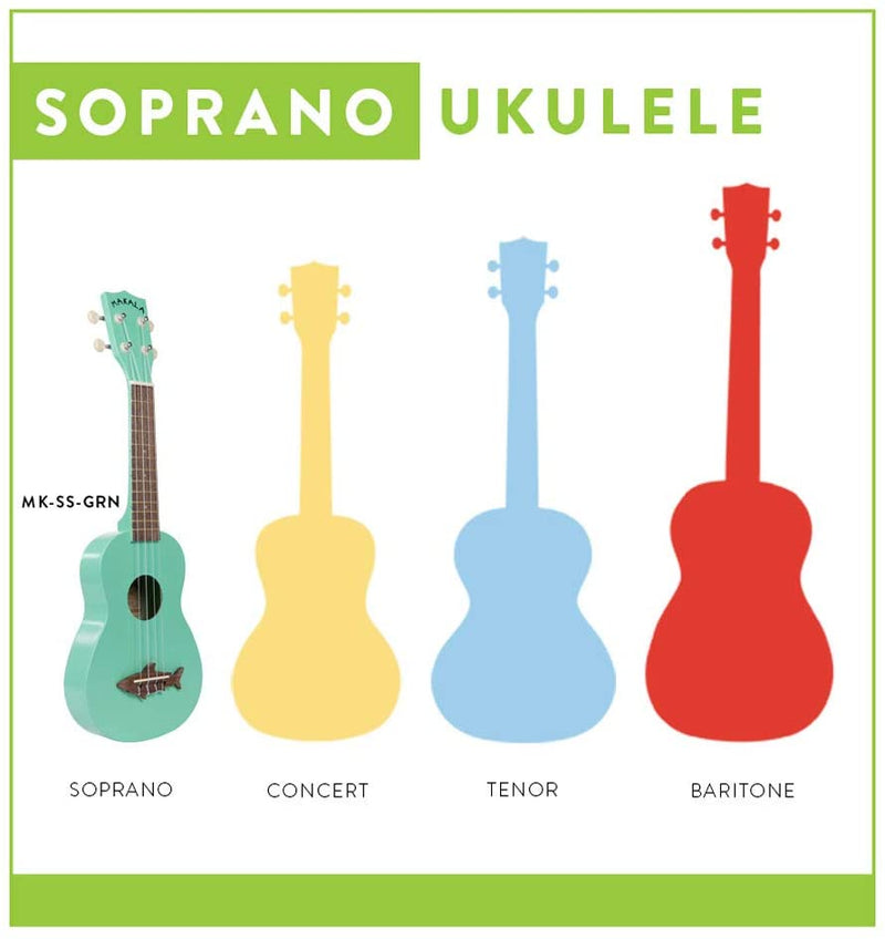 Makala MK-SS/GRN Surf Green Shark Soprano Ukulele