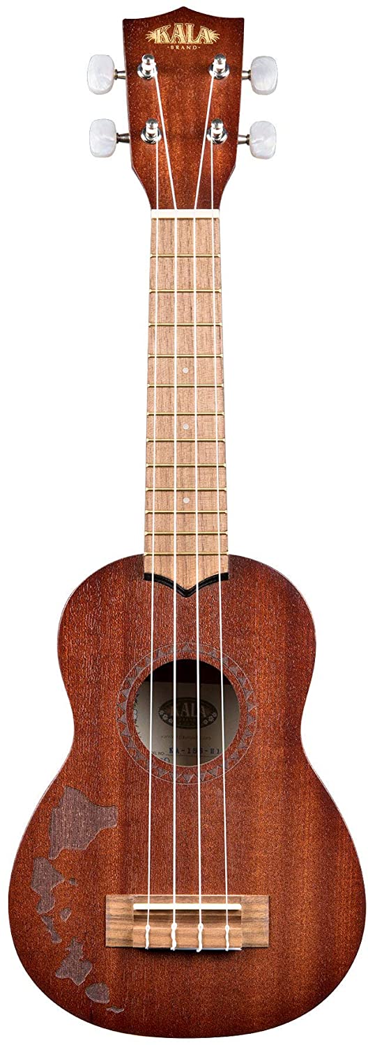 Kala KA-15S-H1 Satin Mahogany Ukulele with Hawaiian Island Laser Etching