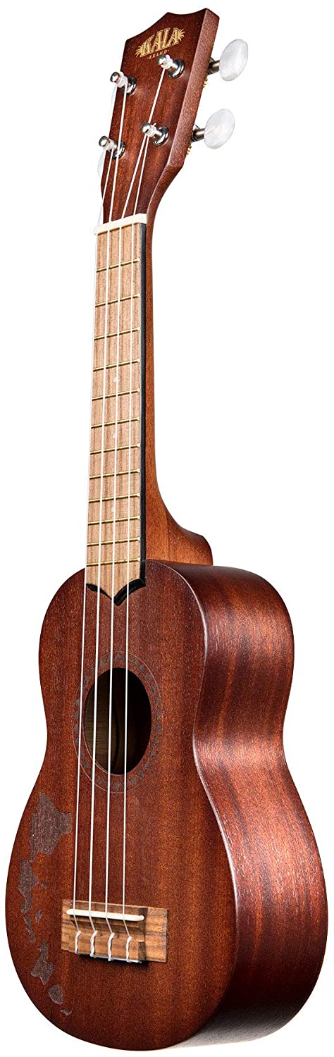 Kala KA-15S-H1 Satin Mahogany Ukulele with Hawaiian Island Laser Etching