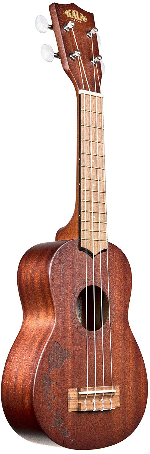 Kala KA-15S-H1 Satin Mahogany Ukulele with Hawaiian Island Laser Etching