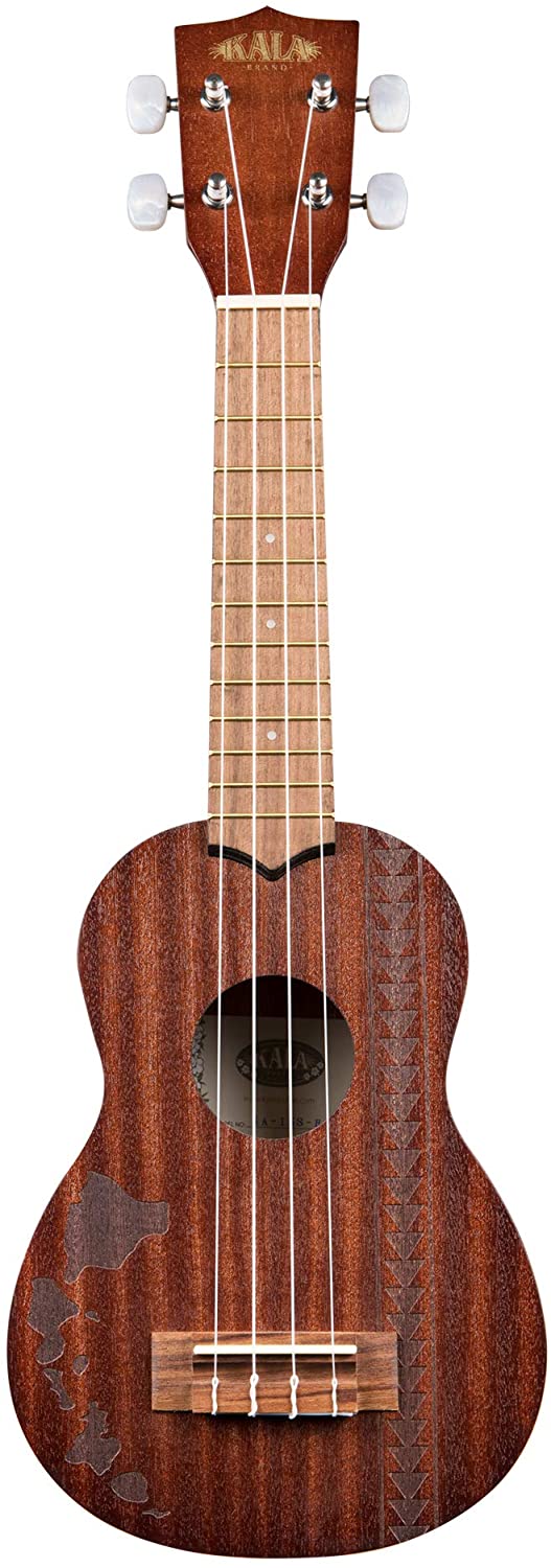 Kala KA-15S-H2 Soprano Ukulele (Hawiian Islands with Tattoo Band)