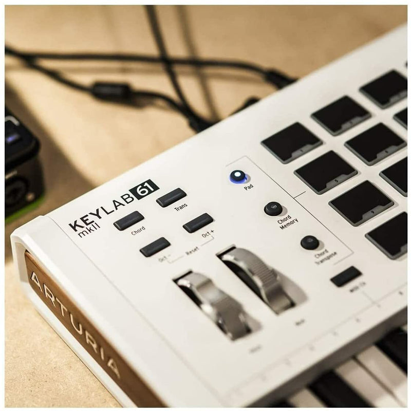 Arturia KeyLab MKII 61 Professional MIDI Controller and Software (White)