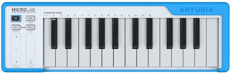 Arturia 25-Key Compact Portable USB Midi Controller (Blue)