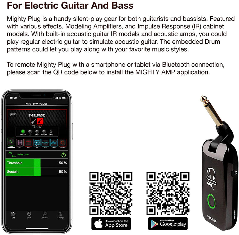 NUX MP-2 Mighty Plug Modeling Headphone Amplug